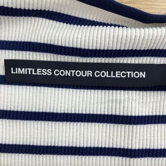 NWT Zara Navy & White Striped Ribbed Tank Bodysuit Sz XS-S - Picture 6 of 12